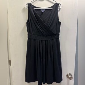 Lands’ End Sleeveless Surplice Faux Wrap Pima Cotton Blend Pull On Dress.Med Pet